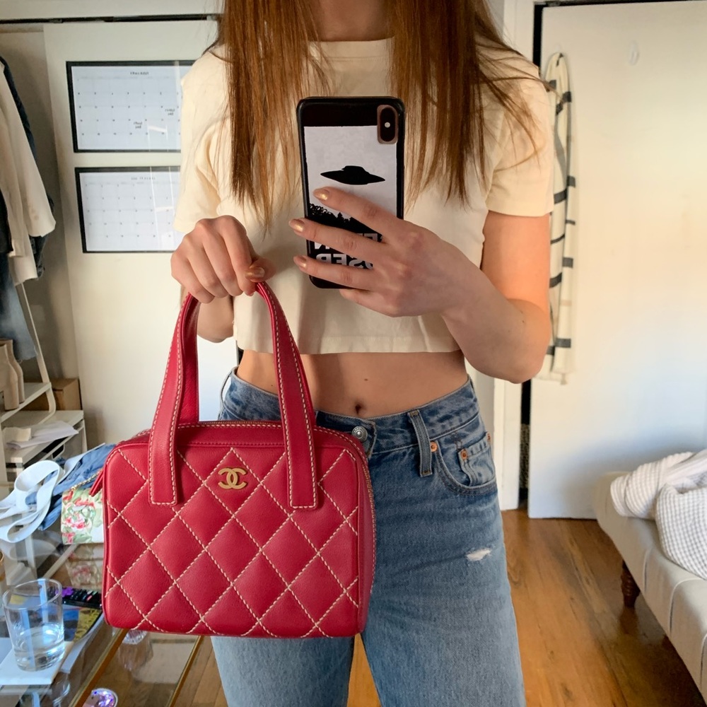 CHANEL Quilted Handbag AUTHENTIC Satchel